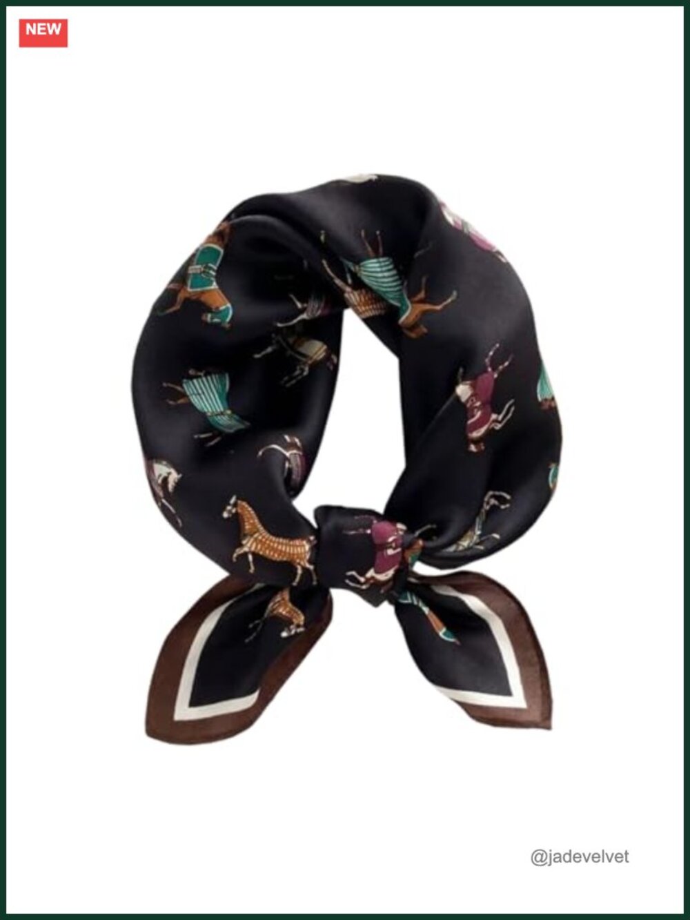 100% Pure Mulberry Silk Small Square Scarf 21x21 Digital Printed Neckerchief